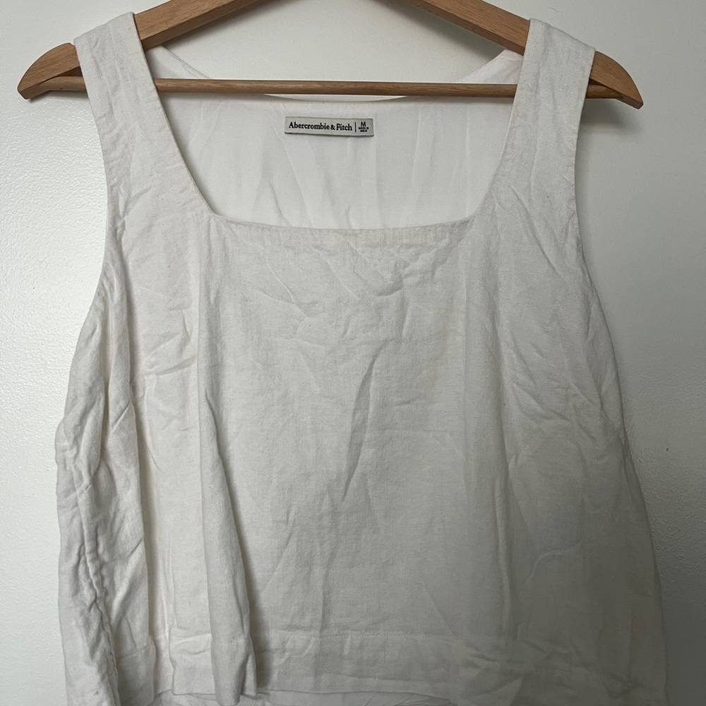 Abercrombie & Fitch Women's Linen White Top